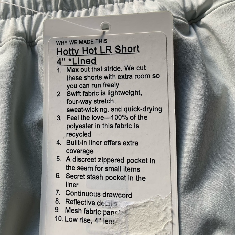 🍋LULULEMON HOTTY HOT SHORTS 4”-OCEAN AIR, 10 - Picture 8 of 10